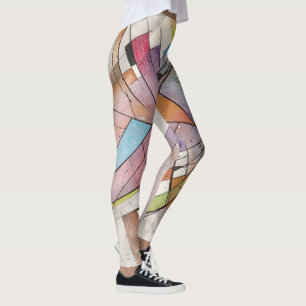 Leggings CANTATA à PASTEL MAJOR Aquarelle d'art Abstrait