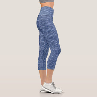 LEGGINGS CAPRI 麻の葉模様