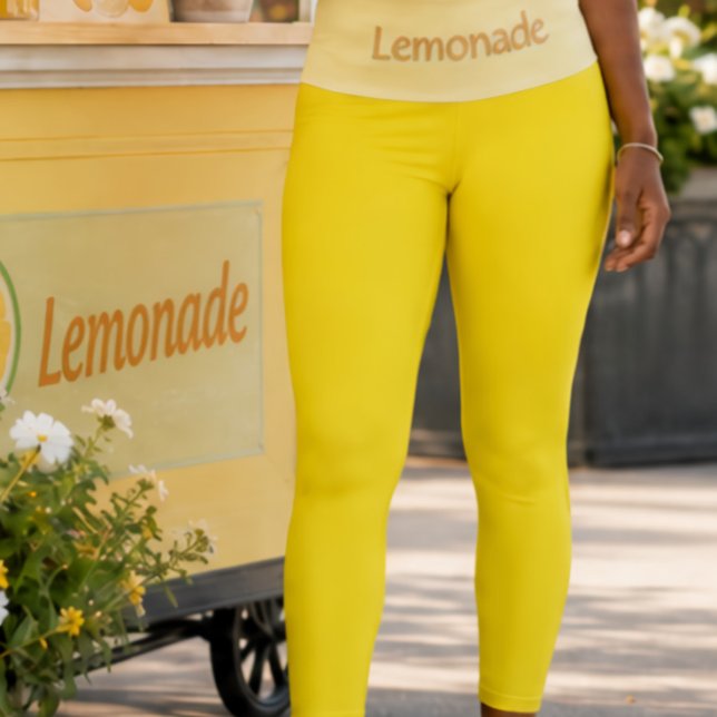 LEGGINGS CAPRI "2026 LIMONADE" - CAPRI HAUT SUR MESURE (Our Leggings: 2026 LEMONADE (l); Customize with Your Own Text)