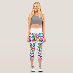 Leggings Capri 80s esthétique Vintage rétro