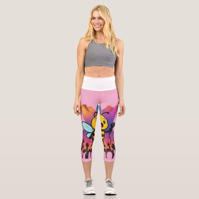 Leggings Capri Abeille sur scène - Vibes rap (Recto)