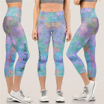 Leggings Capri Abstract Muelle Wall 0463<br><div class="desc">Painting “Muelle Los Peines Pelican 0463” Collection

Design created from my painting "Muelle Los Peines Pelican 0463" capturing a pelican on a boat who seemed to have claimed as his.  Muelle Los Peines in Puerto Vallarta,  Mexico.  Matching products available in this collection.</div>