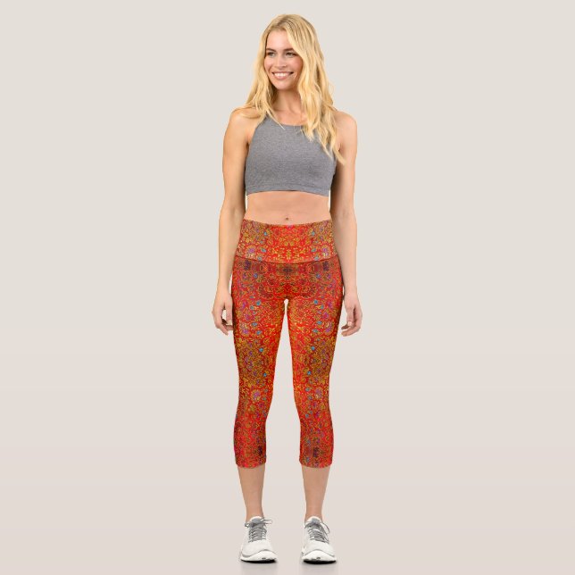 Leggings Capri Abstraits étincelles beaux échantillons (Recto)