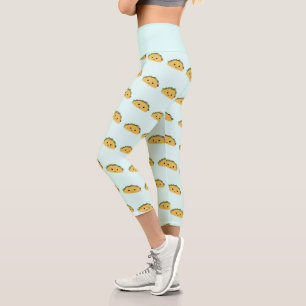 Leggings Capri Adorable sourire kawaii taco