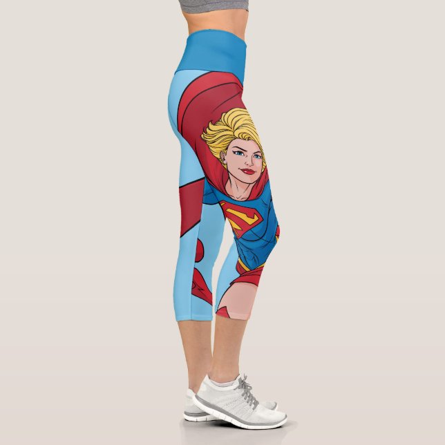 Leggings Capri Adorable Supergirl Stance (Droite)