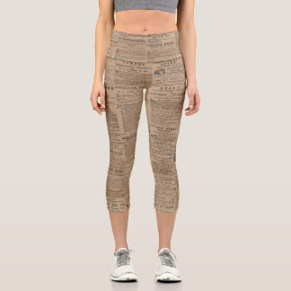 Leggings Capri Ads of the Past, NY 1856 High Waisted Capris