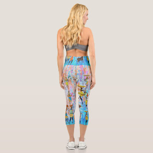 Leggings Capri African Village