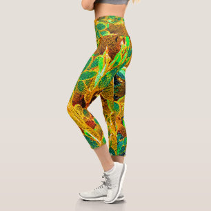 Leggings Capri Afrique Désert Cactus Plantes Prickly Pear