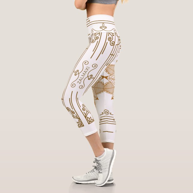 Leggings Capri "Albâtre" Art nouveau (Gauche)
