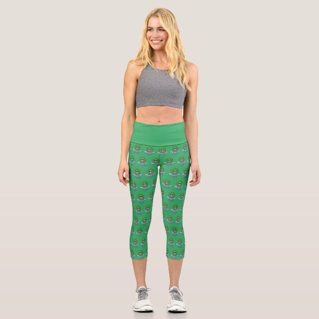 Leggings Capri Alien dans son petit vaisseau spatial (Recto)