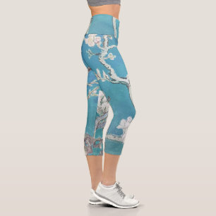 Leggings Capri Almond Blossom Van Gogh Art