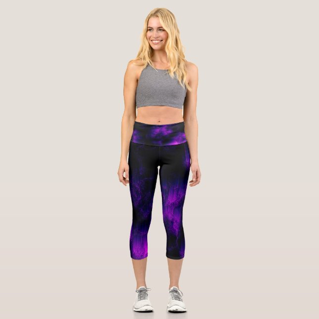 Leggings Capri Améthyste Abstrait (Recto)