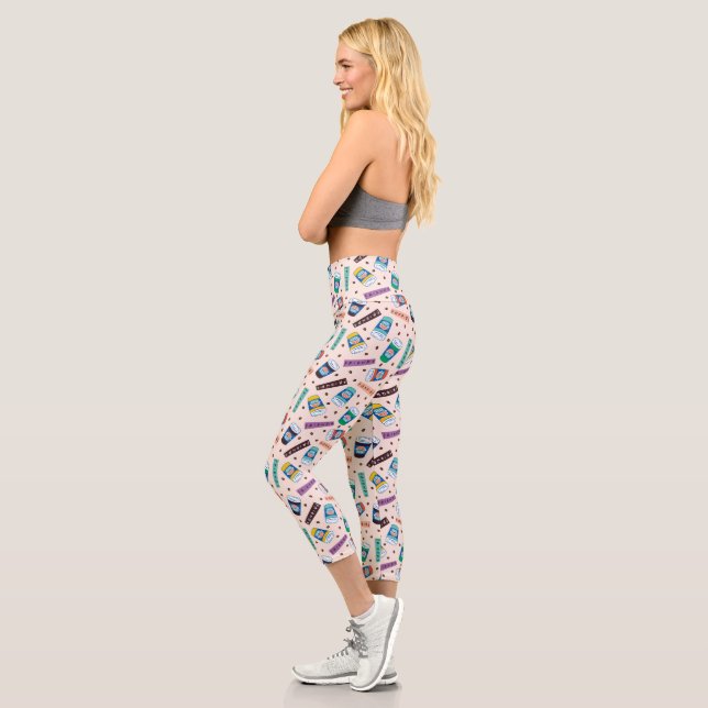 Leggings Capri AMIS™ | Central Perk Vibrant Motif café (Gauche)