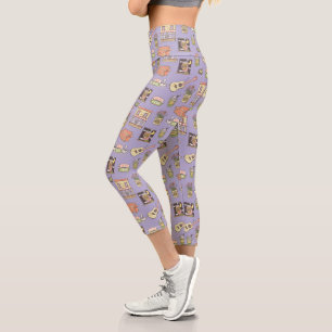 Leggings Capri AMIS™   Motif d'icône violet