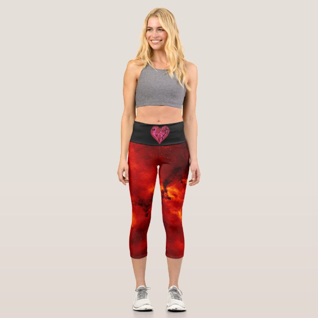 Leggings Capri amour et feu (Recto)