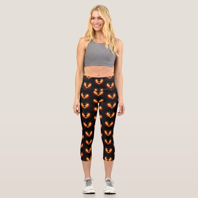 Leggings Capri Angel Fire Heart with Wings (Recto)