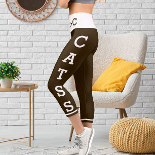 Leggings Capri Animaux de compagnie personnalisés Mamas Chats Cap