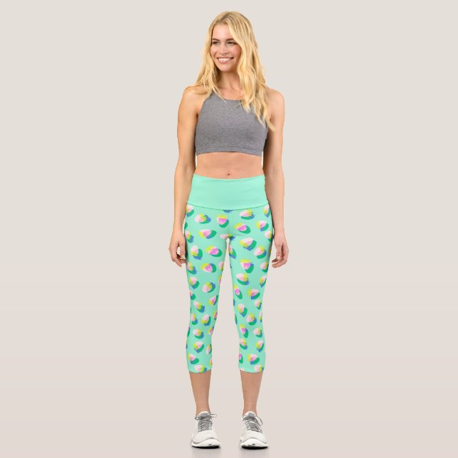 Leggings Capri Aqua aux fraises (Recto)