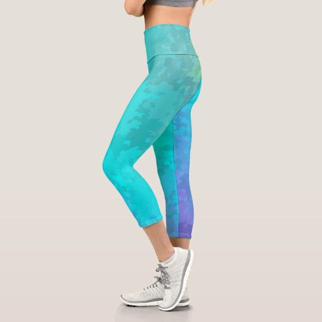 Leggings Capri Aqua Ombre  (Gauche)