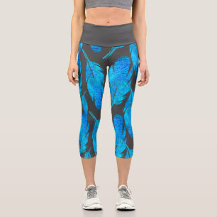 Leggings Capri Aquarelle bleu