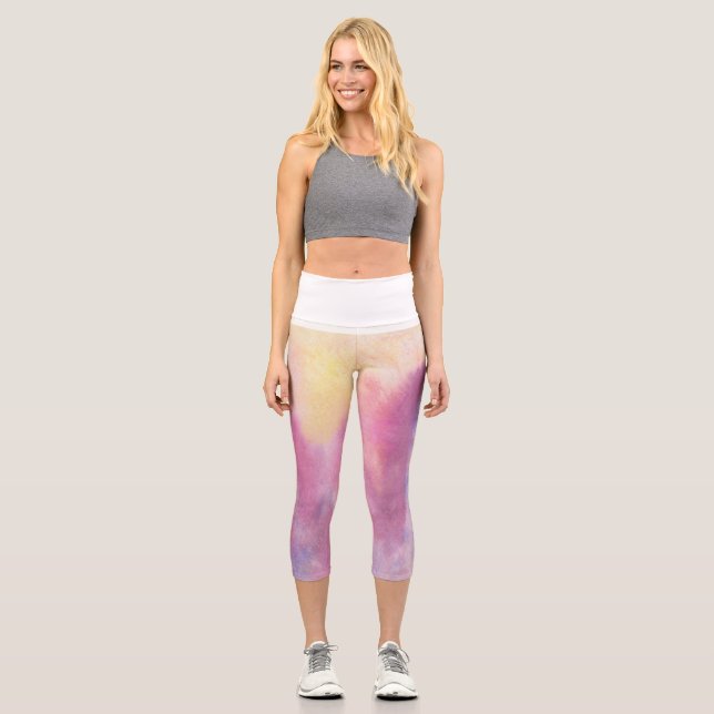 Leggings Capri Aquarelle Capris haut taille (Recto)