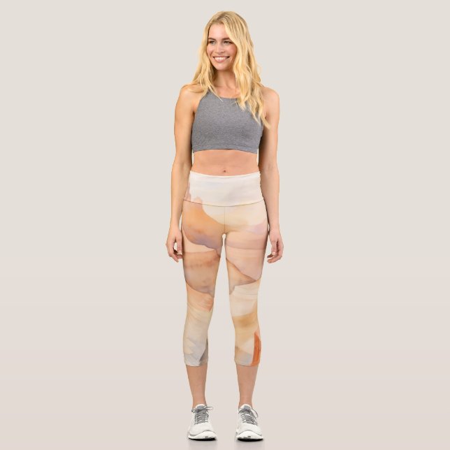 Leggings Capri Aquarelle Desert Canyon (Recto)