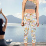 Leggings Capri Aquarelle Fleur sauvage haut taille Capris<br><div class="desc">Beau capris fleur sauvage parfait pour une séance de yoga relaxante.</div>
