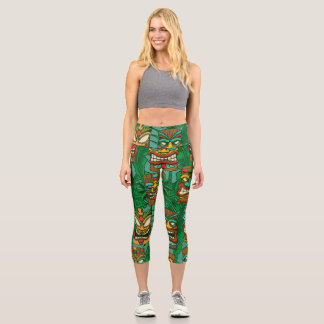 Leggings Capri Aquarelle Fleurs Sauvages : Colorée Sans Couleur