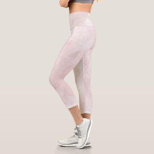 Leggings Capri Aquarelle rose Abstraite