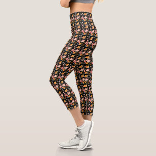 Leggings Capri Aquarelle rose monogramme