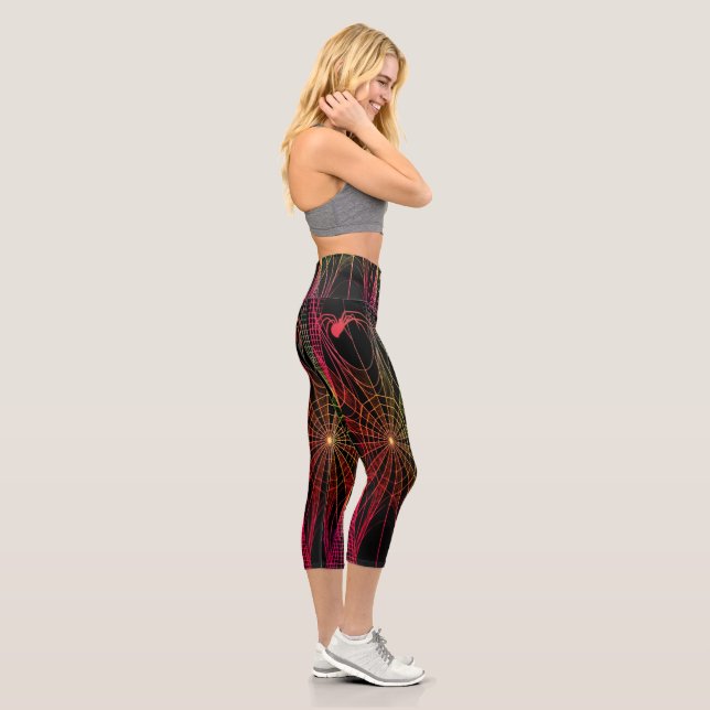 Leggings Capri Araignées et aiguilles Capris haut taille (Droite)