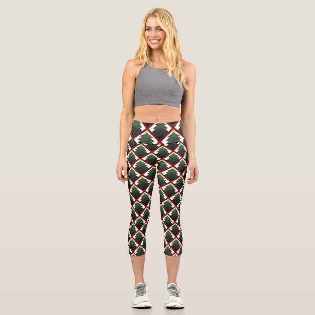 Leggings Capri Arbre de Noël (Recto)