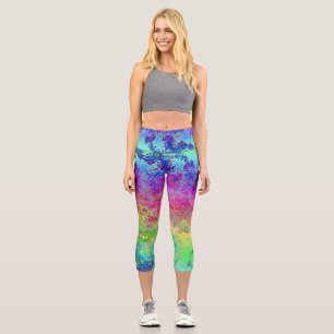 Leggings Capri Arc-en-ciel Grungy