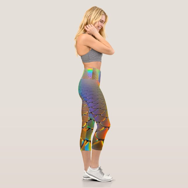 Leggings Capri Arc-en-ciel Sirène (Droite)