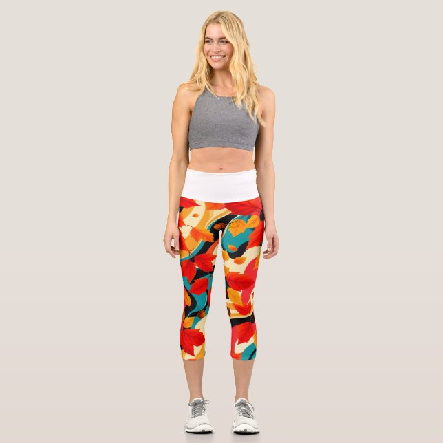 Leggings Capri Art fluide vibrant (Recto)