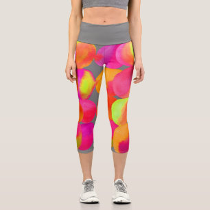 Leggings Capri Art moderne coloré aquarelle arty coloré funky art