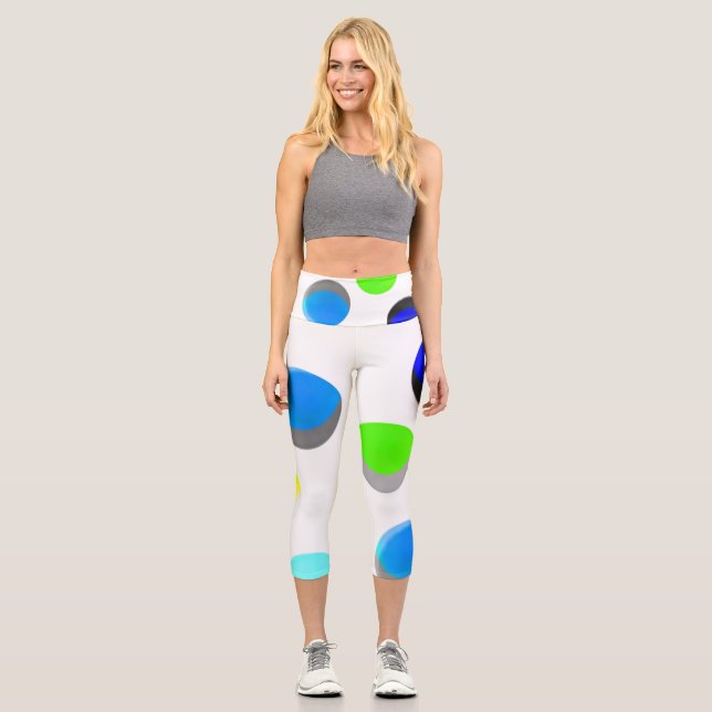 Leggings Capri Art moderne numérique Abstrait (Recto)