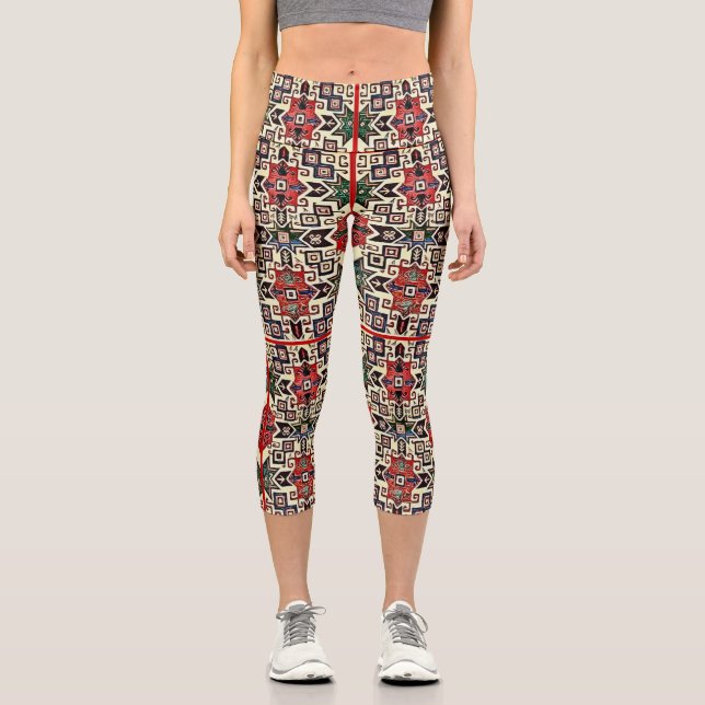Leggings Capri Art populaire arménien (Recto)