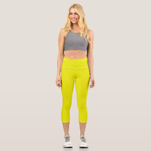 Leggings Capri Aureolin (couleur solide)