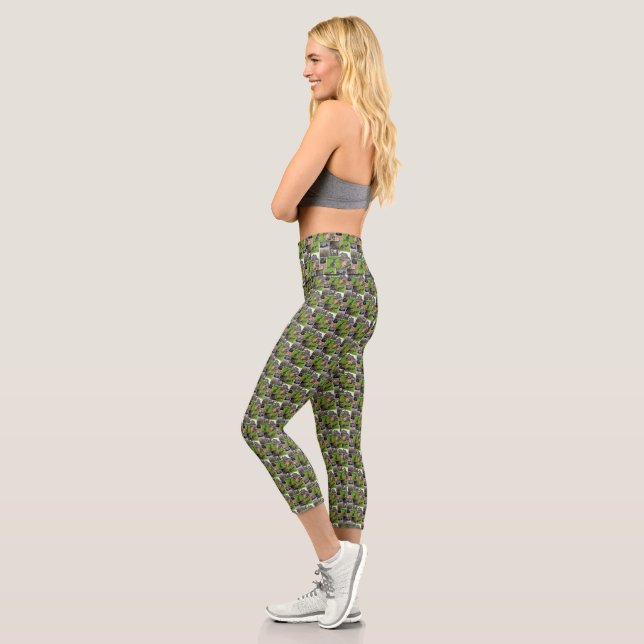 Leggings Capri Australian Wildlife Photo Collage, (Gauche)