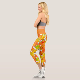 LEGGINGS CAPRI AUTOMNE AUTOMNE IMPRIMER CAPRI YOGA PANTS LEGINGS