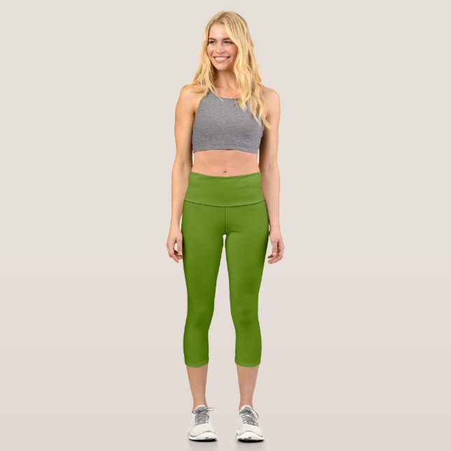 Leggings Capri Avocat (couleur unie) (Recto)