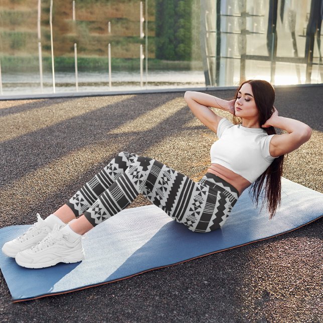 Leggings Capri Aztec ethnique Abstraite (Créateur téléchargé)