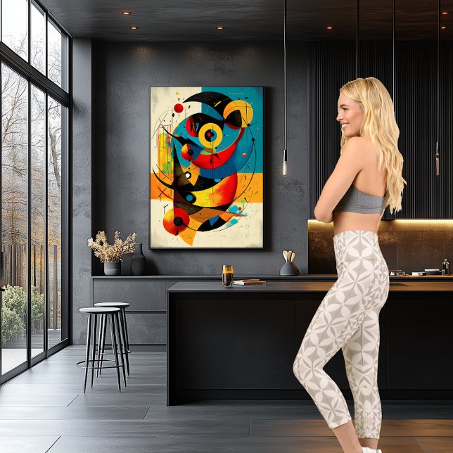 Leggings Capri Balises d'étoile géométrique beige : Texte et logo (Créateur téléchargé)