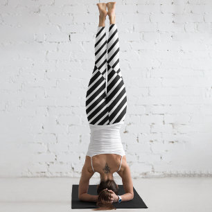 Leggings Capri Bande de croisement noire