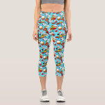 Leggings Capri Bande dessinée Pop Art Super Hero Funny<br><div class="desc">Super mignon,  haut de gamme,  confortable,  haut de taille,  leggings capri avec un motif super héros de bande dessinée.  Ajouter du texte personnalisé,  du monogramme,  etc. pour personnaliser. Idéal pour faire du sport ou pour sortir.</div>