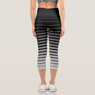 Leggings Capri Bande noire Haute taille Capris