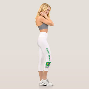 Leggings Capri Bandeira du Brésil personnalisée