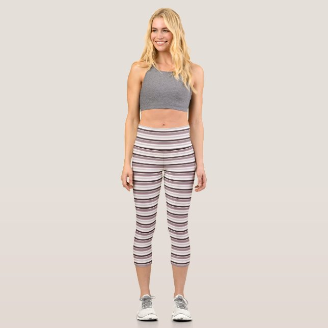 Leggings Capri Bandes de couleurs vintages (Recto)