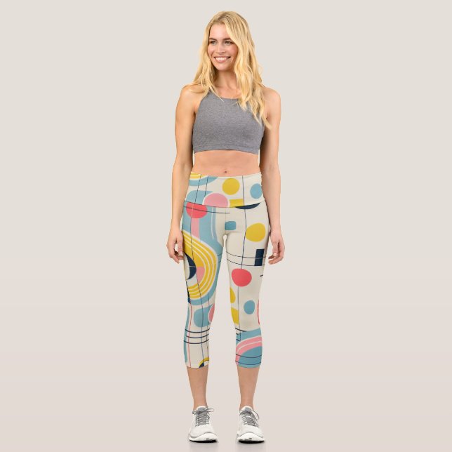 Leggings Capri Bauhaus Conception géométrique 09 Parfait Pour (Recto)